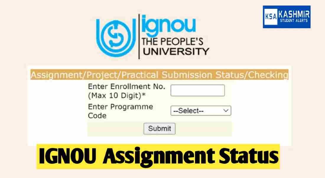 ignou assignment check grade card status